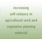 increasing self-reliance in agrcultural seed