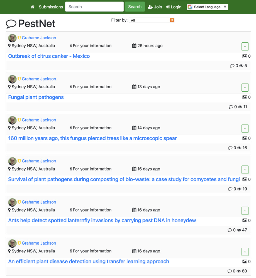 PestNet community Forum