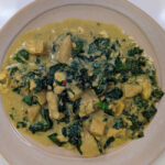 Breadfruit Coconut Fish and Leafy Greens