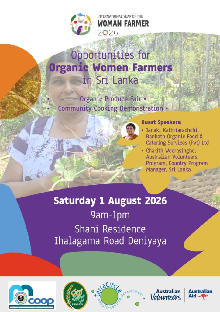 Organic Women Farmer event poster